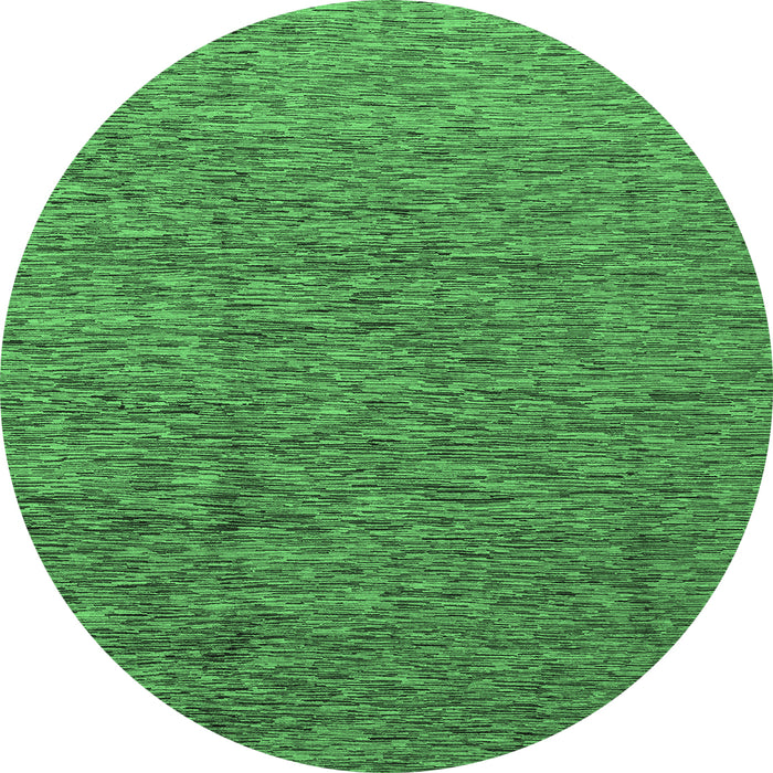 Round Abstract Emerald Green Modern Rug, abs1710emgrn