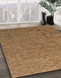 Machine Washable Abstract Saddle Brown Rug in a Family Room, wshabs1710