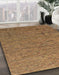 Machine Washable Abstract Saddle Brown Rug in a Family Room, wshabs1710