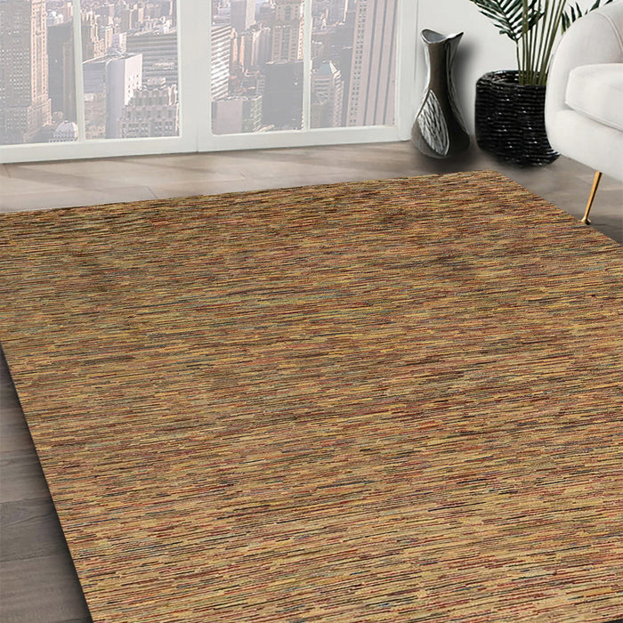 Machine Washable Abstract Saddle Brown Rug in a Family Room, wshabs1710