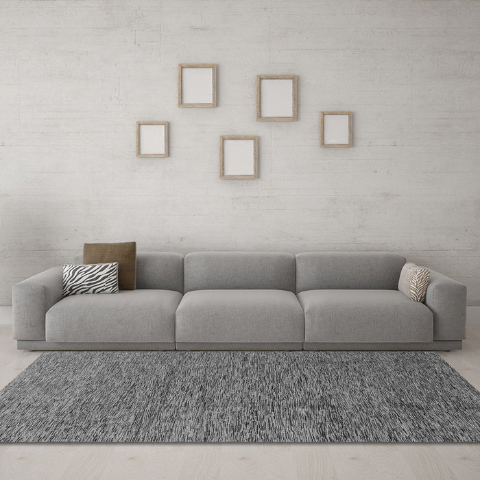 Machine Washable Abstract Gray Modern Rug in a Living Room,, wshabs1710gry
