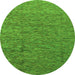 Round Abstract Green Modern Rug, abs1710grn