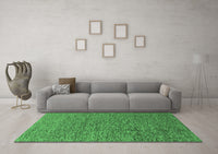 Machine Washable Abstract Emerald Green Modern Rug, wshabs1710emgrn