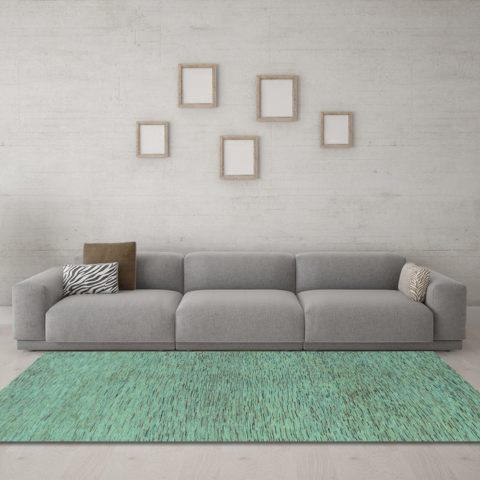 Machine Washable Abstract Light Blue Modern Rug in a Living Room, wshabs1711lblu