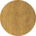 Round Abstract Brown Modern Rug, abs1711brn