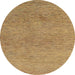 Round Machine Washable Abstract Gold Rug, wshabs1711