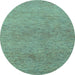 Round Abstract Light Blue Modern Rug, abs1711lblu