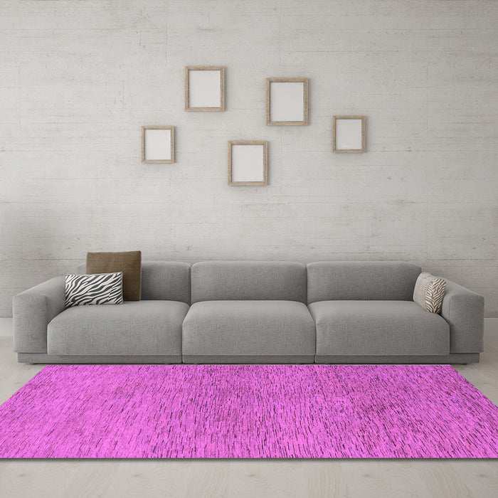 Machine Washable Abstract Purple Modern Area Rugs in a Living Room, wshabs1711pur