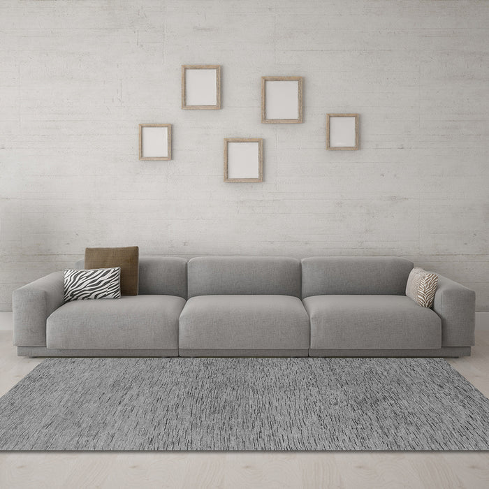 Machine Washable Abstract Gray Modern Rug in a Living Room,, wshabs1711gry