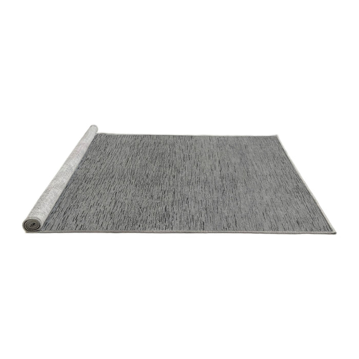 Sideview of Machine Washable Abstract Gray Modern Rug, wshabs1711gry