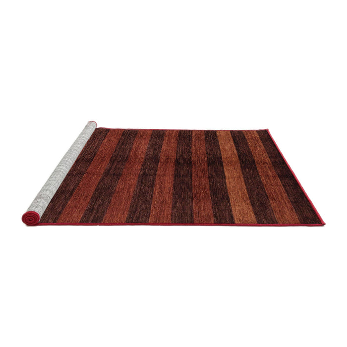 Sideview of Machine Washable Abstract Dark Red Rug, wshabs1712