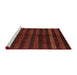 Sideview of Machine Washable Abstract Dark Red Rug, wshabs1712