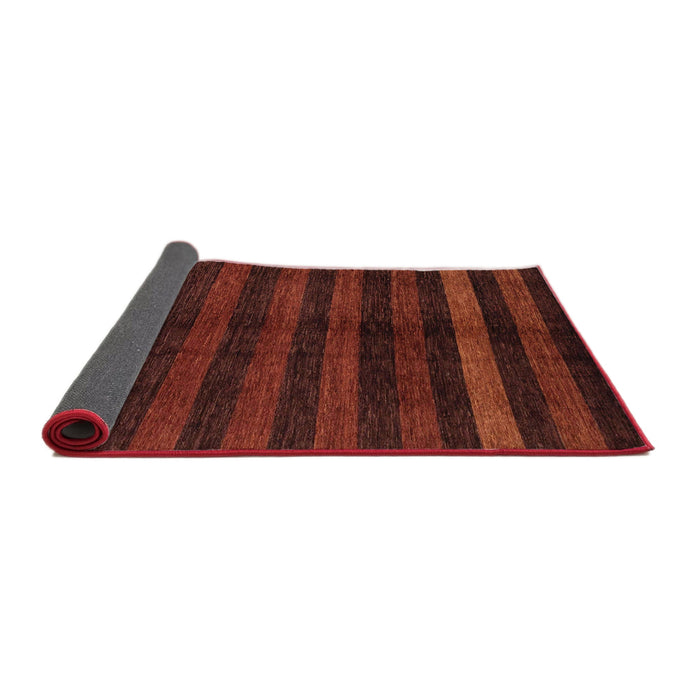 Sideview of Abstract Dark Red Modern Rug, abs1712
