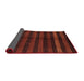 Sideview of Abstract Dark Red Modern Rug, abs1712