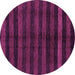 Round Machine Washable Abstract Purple Modern Area Rugs, wshabs1712pur