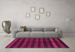 Machine Washable Abstract Pink Modern Rug in a Living Room, wshabs1712pnk