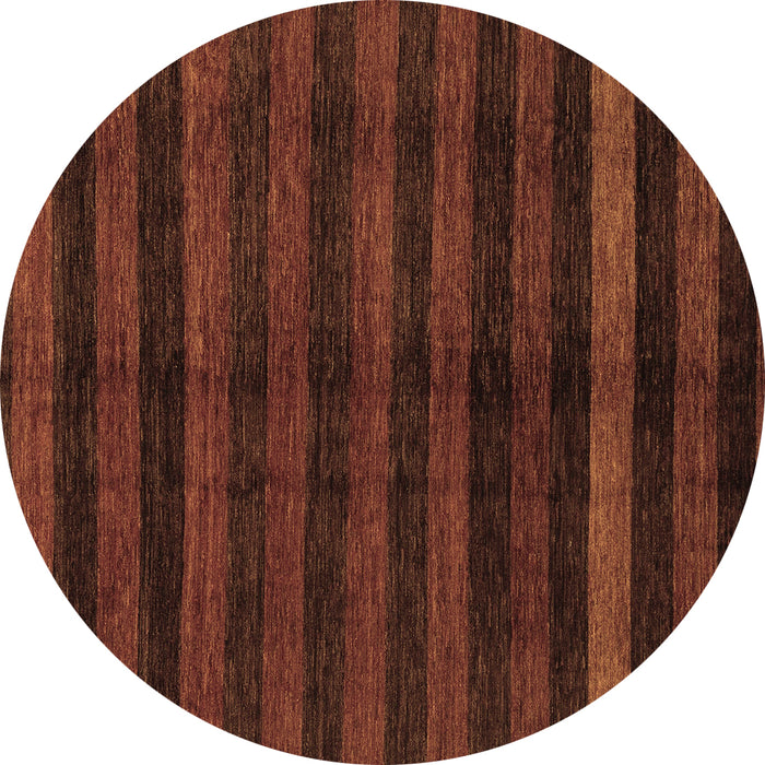 Round Abstract Brown Modern Rug, abs1712brn