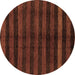 Round Abstract Brown Modern Rug, abs1712brn