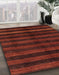 Machine Washable Abstract Dark Red Rug in a Family Room, wshabs1712