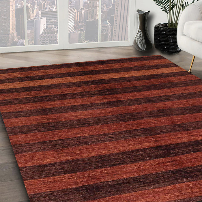Machine Washable Abstract Dark Red Rug in a Family Room, wshabs1712