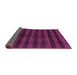 Sideview of Abstract Purple Modern Rug, abs1712pur