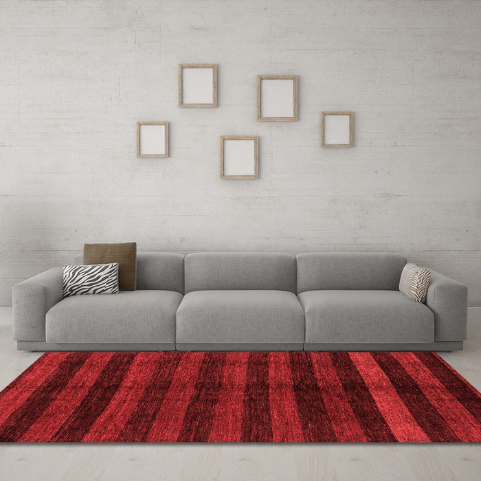 Modern Red Washable Rugs