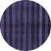 Round Abstract Blue Modern Rug, abs1712blu