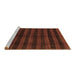 Sideview of Machine Washable Abstract Brown Modern Rug, wshabs1712brn