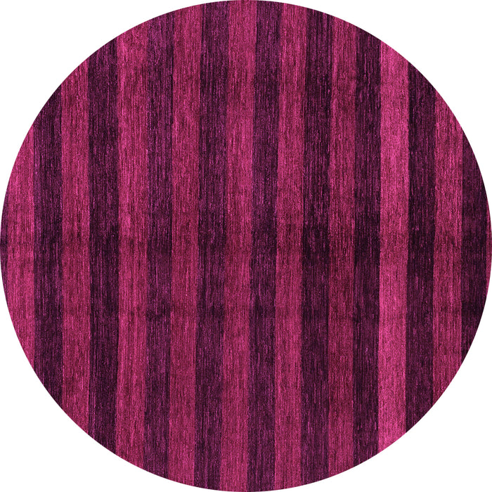 Round Machine Washable Abstract Pink Modern Rug, wshabs1712pnk