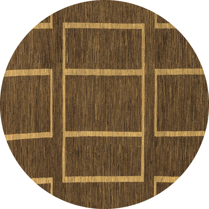 Round Machine Washable Abstract Brown Modern Rug, wshabs1713brn