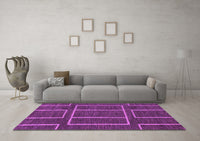 Machine Washable Abstract Purple Modern Rug, wshabs1713pur