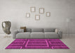 Machine Washable Abstract Pink Modern Rug in a Living Room, wshabs1713pnk