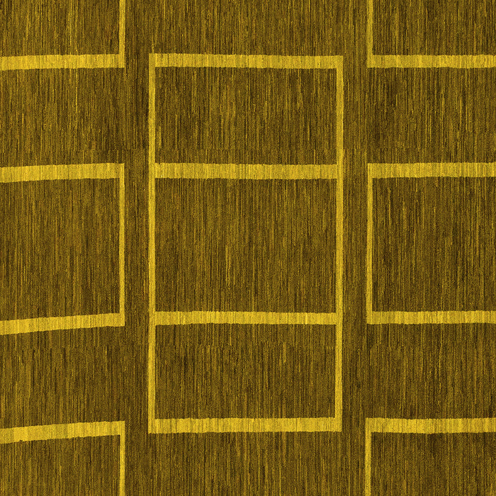 Square Machine Washable Abstract Yellow Modern Rug, wshabs1713yw