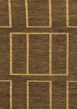 Abstract Brown Modern Rug, abs1713brn