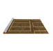 Sideview of Machine Washable Abstract Brown Modern Rug, wshabs1713brn