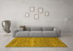 Machine Washable Abstract Yellow Modern Rug in a Living Room, wshabs1714yw