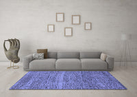 Machine Washable Abstract Blue Modern Rug, wshabs1714blu