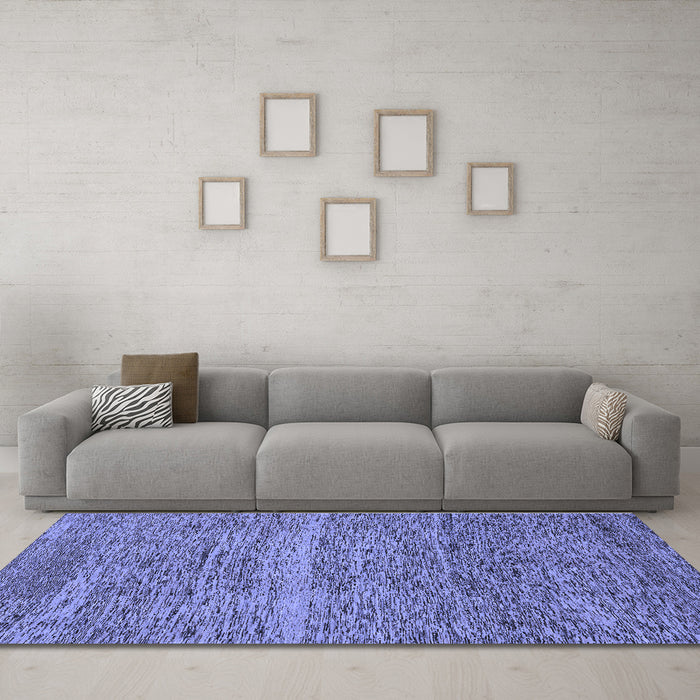 Machine Washable Abstract Blue Modern Rug in a Living Room, wshabs1714blu