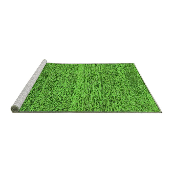 Sideview of Machine Washable Abstract Green Modern Area Rugs, wshabs1714grn