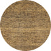 Round Machine Washable Abstract Gold Rug, wshabs1714