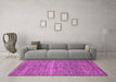 Machine Washable Abstract Purple Modern Area Rugs in a Living Room, wshabs1714pur