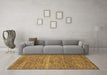 Machine Washable Abstract Brown Modern Rug in a Living Room,, wshabs1714brn