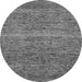 Round Machine Washable Abstract Gray Modern Rug, wshabs1714gry