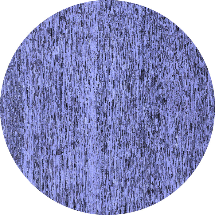 Round Abstract Blue Modern Rug, abs1714blu