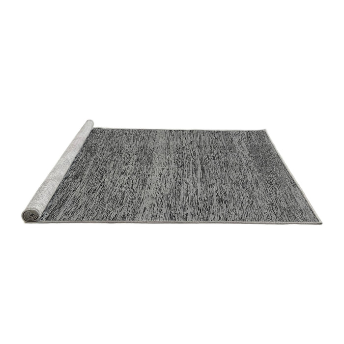 Sideview of Machine Washable Abstract Gray Modern Rug, wshabs1714gry