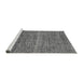 Sideview of Machine Washable Abstract Gray Modern Rug, wshabs1714gry