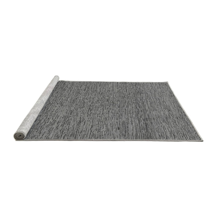 Sideview of Machine Washable Abstract Gray Modern Rug, wshabs1715gry
