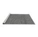 Sideview of Machine Washable Abstract Gray Modern Rug, wshabs1715gry