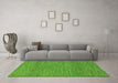 Machine Washable Abstract Green Modern Area Rugs in a Living Room,, wshabs1715grn