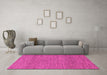 Machine Washable Abstract Pink Modern Rug in a Living Room, wshabs1715pnk